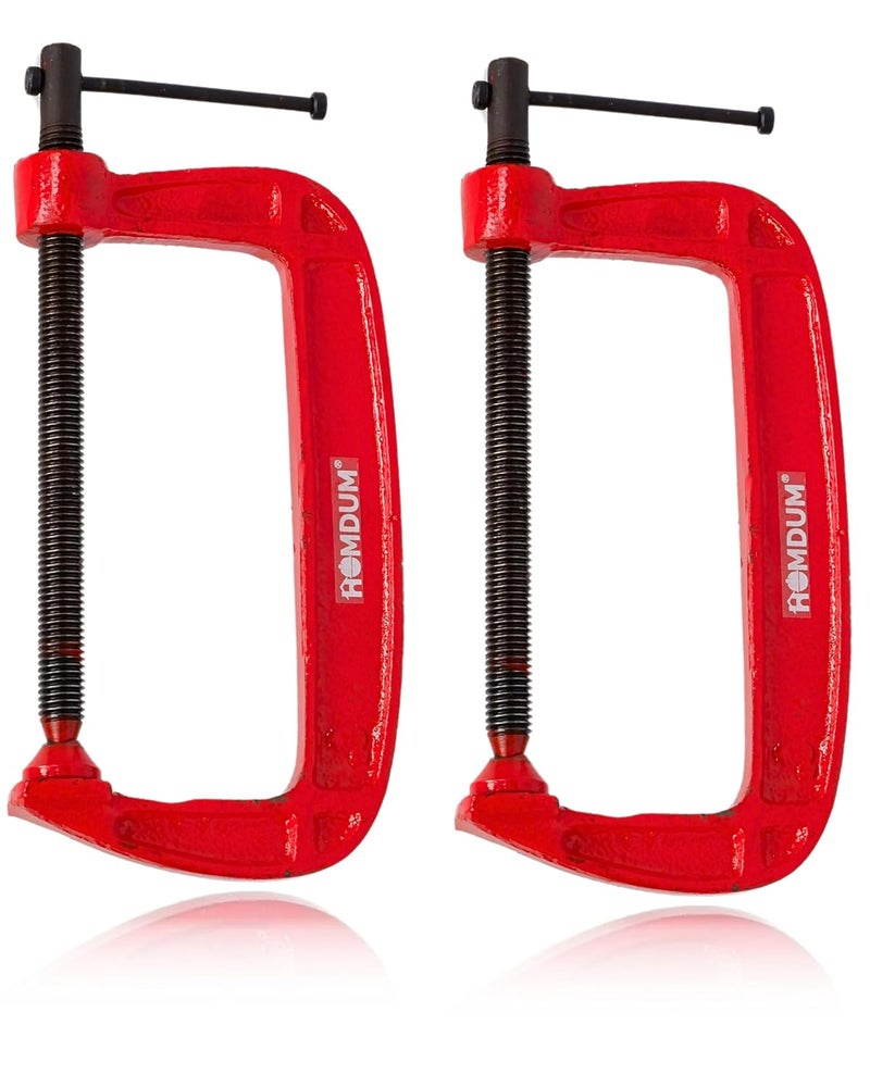 Homdum Heavy Duty G Clamp C Type Clamping Tool Pack of 2 Pieces 6 inch - Image 1