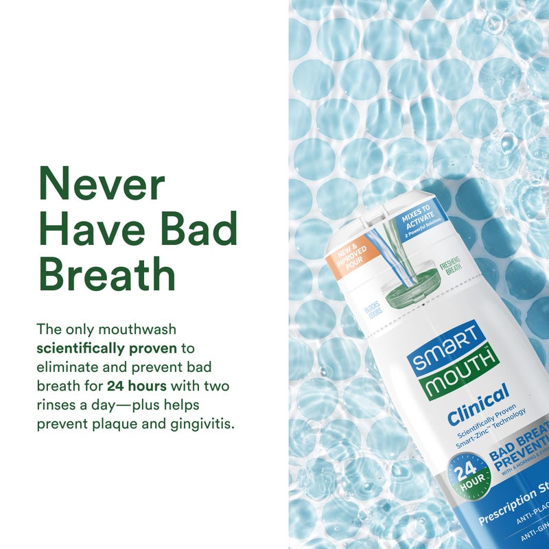 SmartMouth DDS Activated Clinical Mouthwash - Adult Mouthwash for Fresh Breath - for Gum Health, Gingivitis & More - Clean Mint Flavor, 16 fl oz (2 Pack) - Image 5