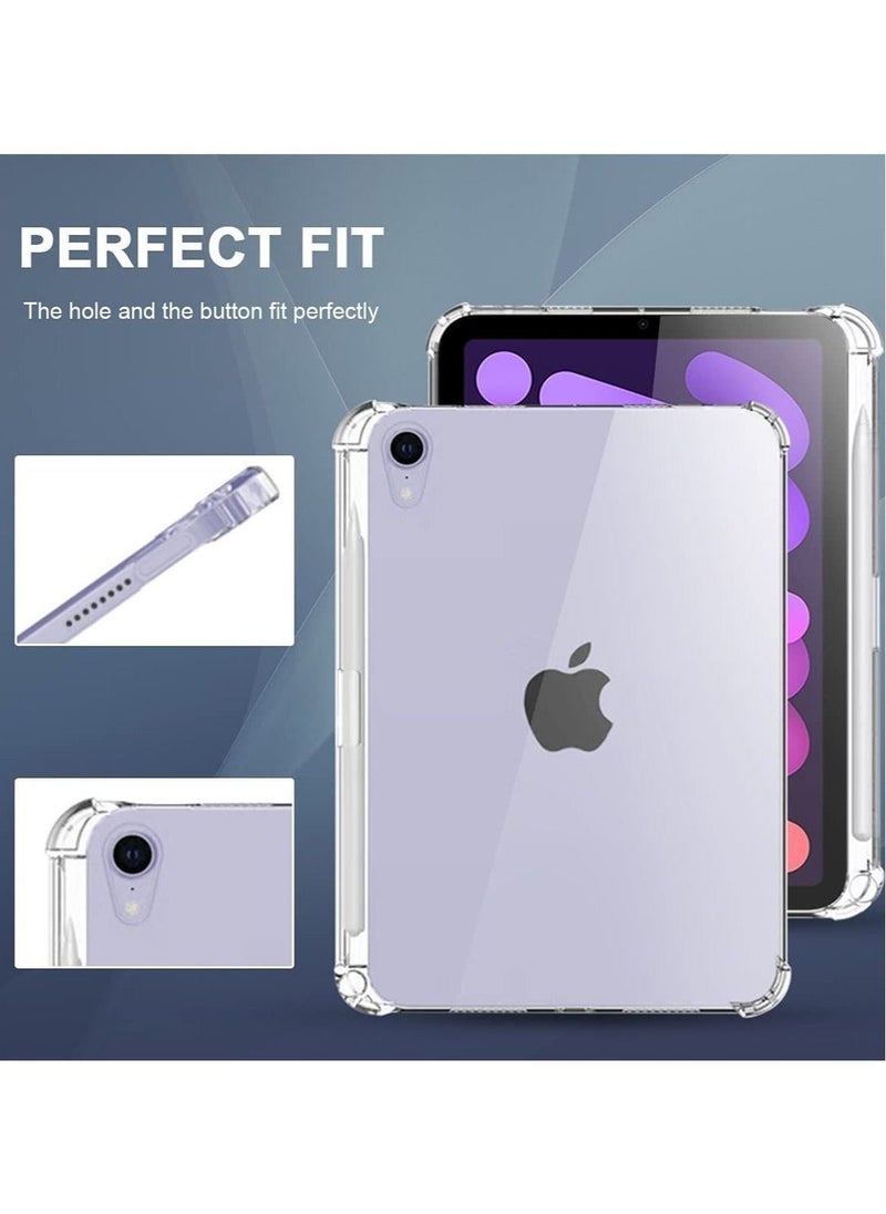 ELTRAZONE Clear Case for iPad Mini 6 (8.3 inch, 2021) with Pencil Holder, Supports 2nd Gen Apple Pencil Charging, Ultra Slim, Lightweight, Soft TPU Back Cover Skin for iPad Mini 6th Generation - Image 5