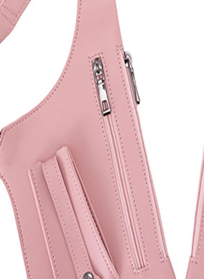 Colaxi Underarm Shoulder Bag Steampunk Stylish Satchel Concealed Pack Mobile Phone Bag, Pink - Image 3