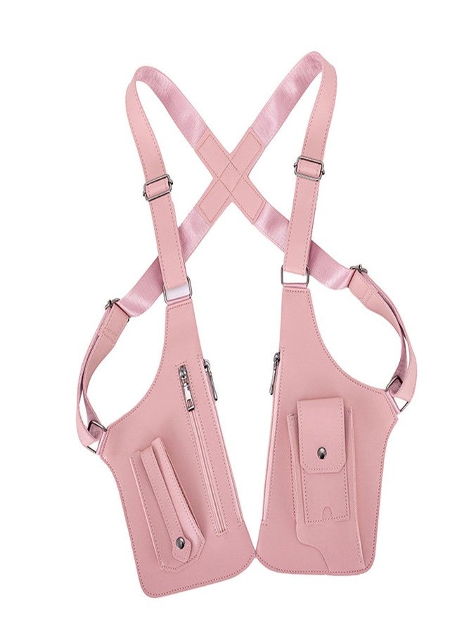 Colaxi Underarm Shoulder Bag Steampunk Stylish Satchel Concealed Pack Mobile Phone Bag, Pink - Image 1