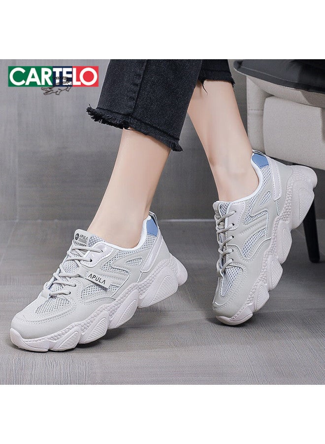 Cartelo Women's Dad Sneakers Spring Sports Casual Lightweight Mesh Running Shoes Beige Size 35 Model 1173 - Image 5