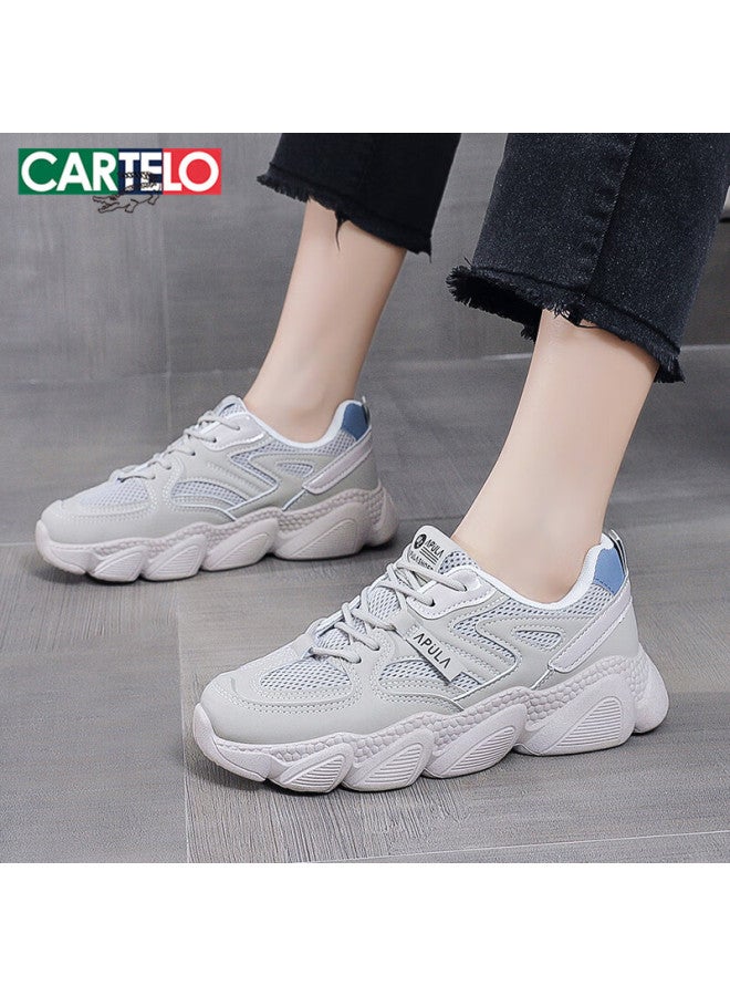 Cartelo Women's Dad Sneakers Spring Sports Casual Lightweight Mesh Running Shoes Beige Size 35 Model 1173 - Image 4