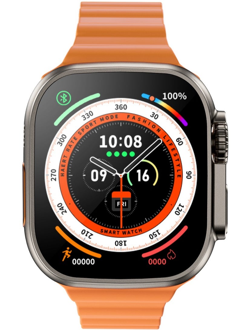 HK HK8 PRO MAX Smartwatch AMOLED Screen 2.12 Inch - Bluetooth V5.2 - With Chat GPT (Orange)  - Image 2