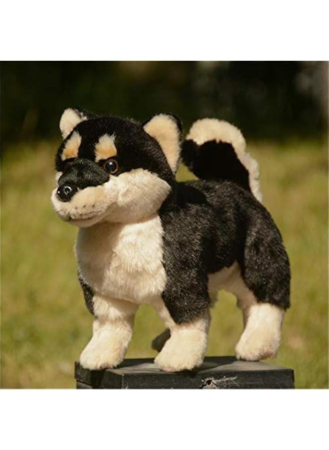 Shiba Inu Plush Corgi Pillow Cute Dog Doll Stuffed Animal Plush Toy 12 Inches (Black)  - Image 2