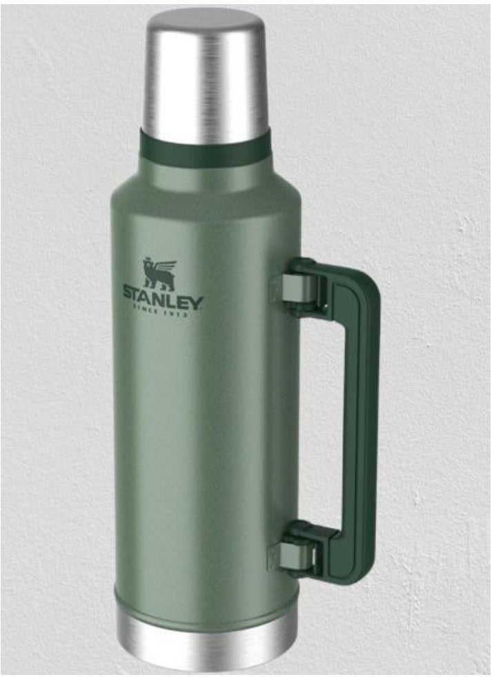 Stanley - Legendary Classic Vacuum Insulated Bottle 1.9L – Leakproof, Durable Stainless Steel Thermos with Lid and Cup – Keeps Beverages Hot or Cold for Extended Periods – Perfect for Camping, Hiking, and Everyday Use – Green - Image 1