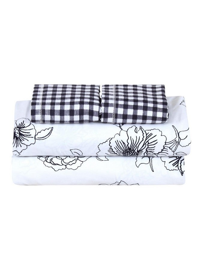 Nendle 400 TC Floral Pattern Premium Cotton Super King Size Bedsheets 108X108 Inches with Contrast Pillow Covers for Luxurious Softness and Anti Fade Prints (Floral Texture,Pack of 3) Multi Color - Image 5