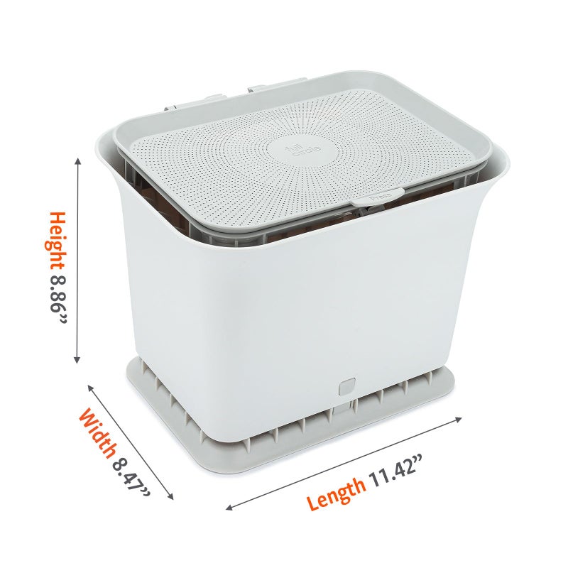 Full Circle Fresh Air Odor-Free Kitchen Compost Bin, Gray - Image 3