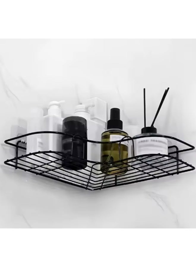 Living 2-Piece Metal Bathroom Shelf Set, Rustproof Design with Adhesive Drill-Free Installation - Image 2