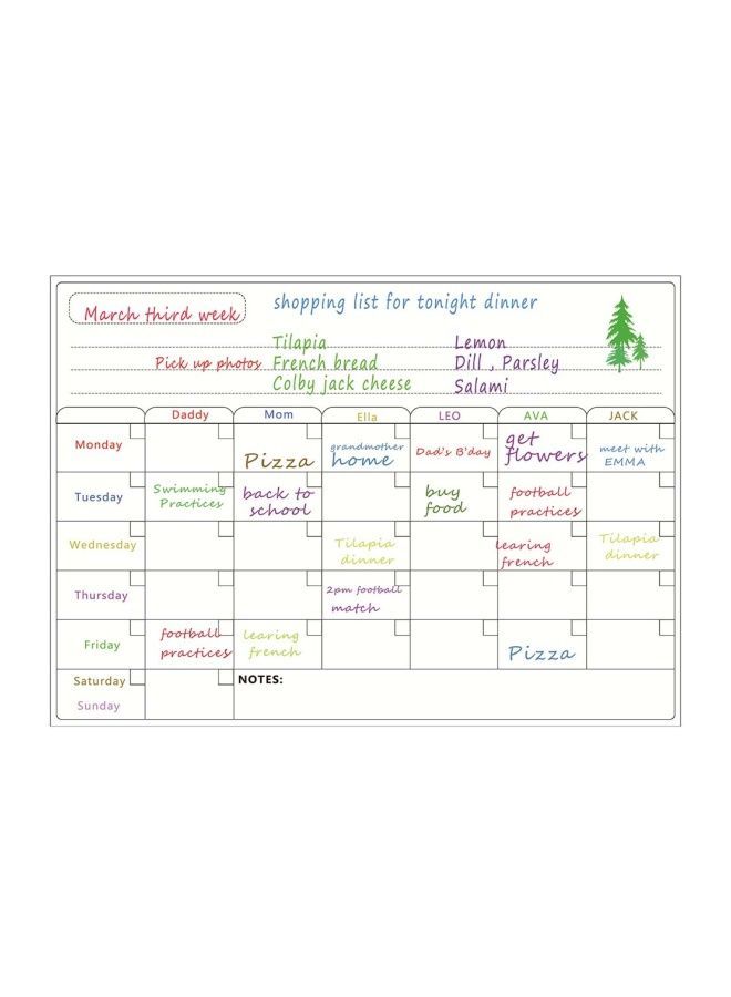 NIBEMINENT Magnetic Dry Erase Refrigerator Sticker White - Image 2