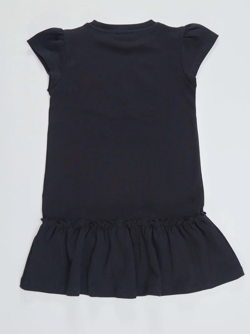 Denokids Graphic Ruffle Hem Dress