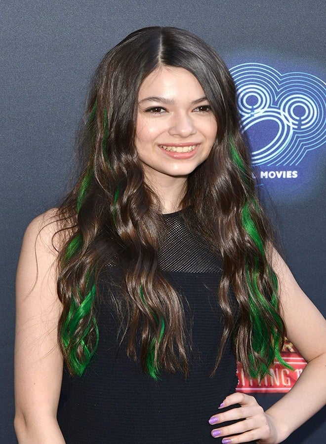 كرونيكس وصلات شعر صناعية من CHRONEX، قطعتان، بطول 18 بوصة، مزودة بمشابك، بخصلات مستقيمة، للنساء - Image 5