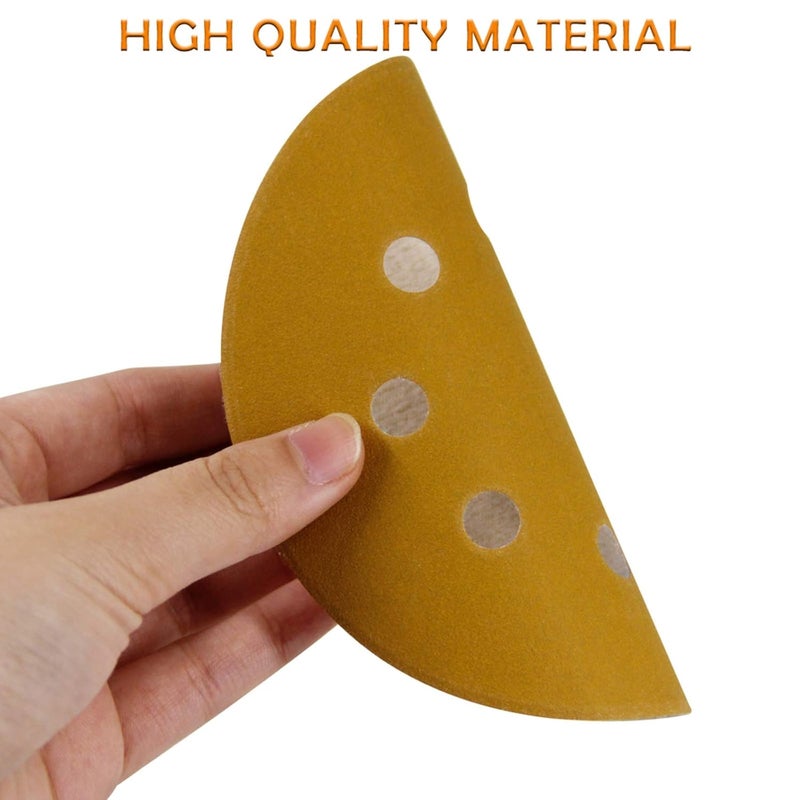 Mestool 5-Inch 8-Hole Hook and Loop Sanding Discs, Orbital Sander Sandpaper Discs, 100 Pieces Round Sandpaper Set, 320 Grit - Image 3