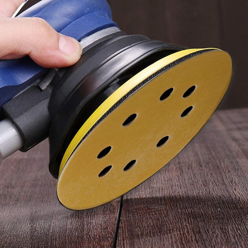 Mestool 5-Inch 8-Hole Hook and Loop Sanding Discs, Orbital Sander Sandpaper Discs, 100 Pieces Round Sandpaper Set, 320 Grit - Image 5