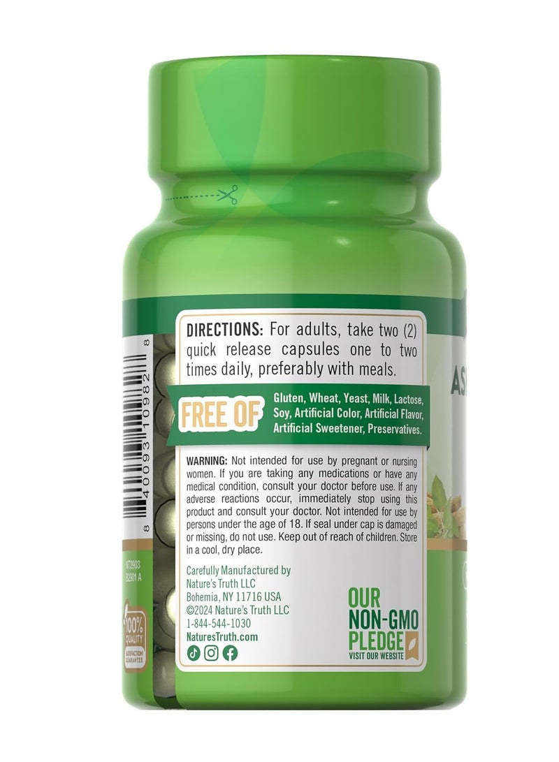 Nature's Truth Nature's Truth Ashwagandha Capsules | 920 mg | 90 Count | Non-GMO & Gluten Free Supplement |  - Image 2