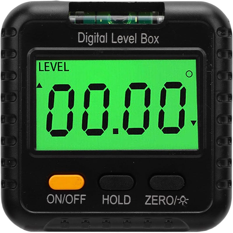 جهاز قياس الزوايا الرقمي من مارهينشوس (Marhynchus Digital Angle Gauge)، مزود بشاشة عرض LCD مضيئة من الخلف ومغناطيس قوي، يُستخدم في النجارة والبناء والصناعة الأوتوموبيلية. - Image 1