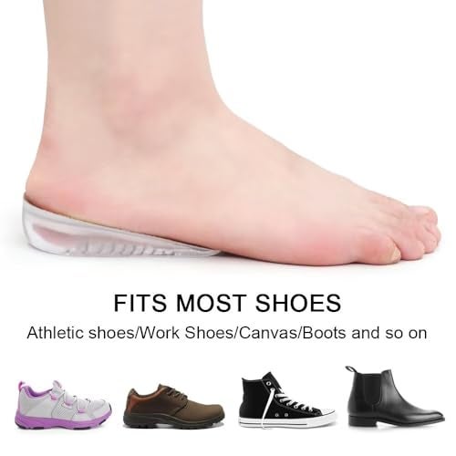 Dr.Foot أحذية د. فوت لزيادة الطول، وسادات كعب، إدخالات رفع الكعب لعدم تناسق طول الساق (كبير (0.5" ارتفاع)) - Image 2