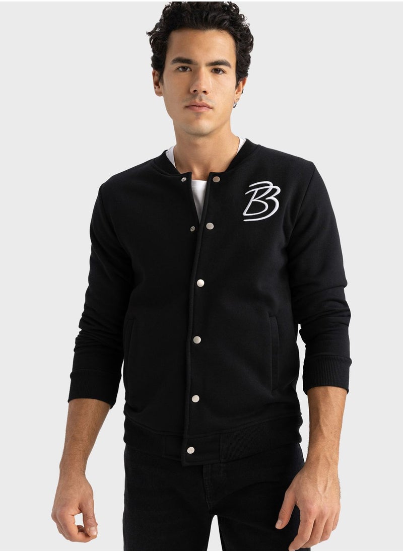 DeFacto - Graphic Snap Button Jacket - Image 1