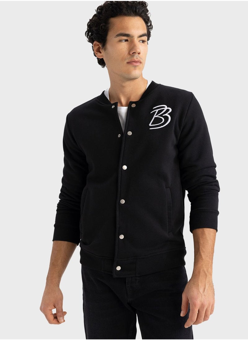 DeFacto - Graphic Snap Button Jacket - Image 1