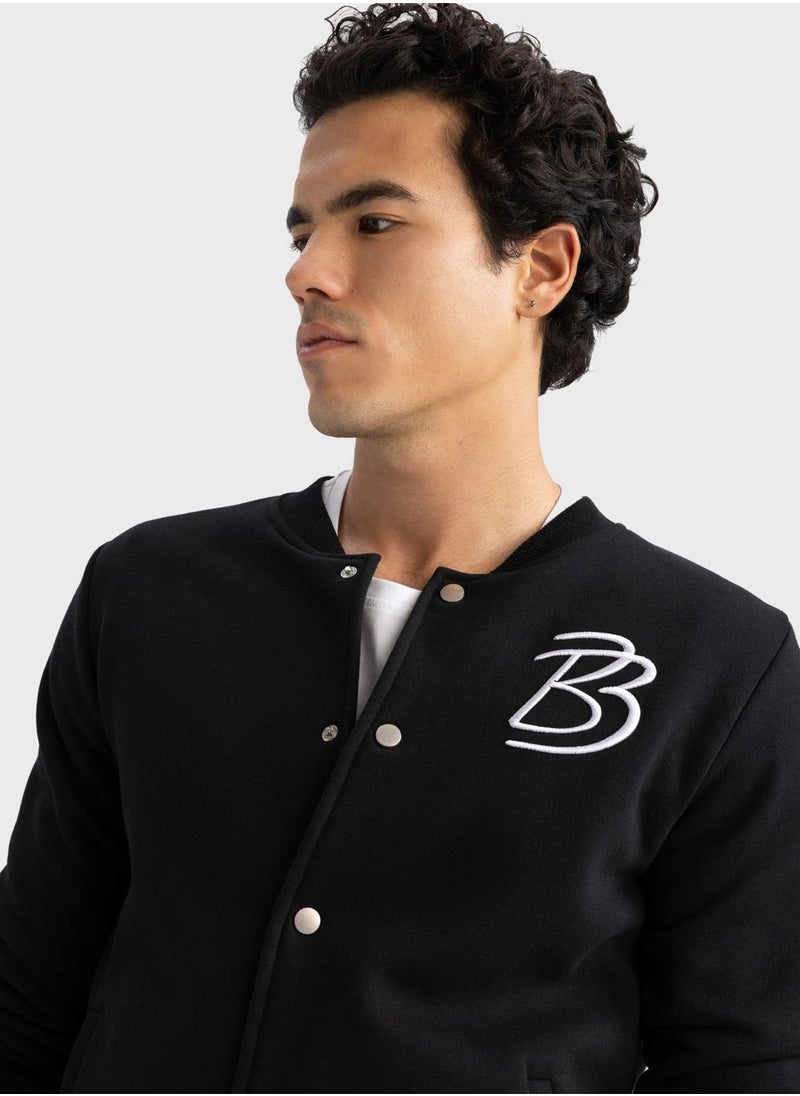 DeFacto - Graphic Snap Button Jacket - Image 1