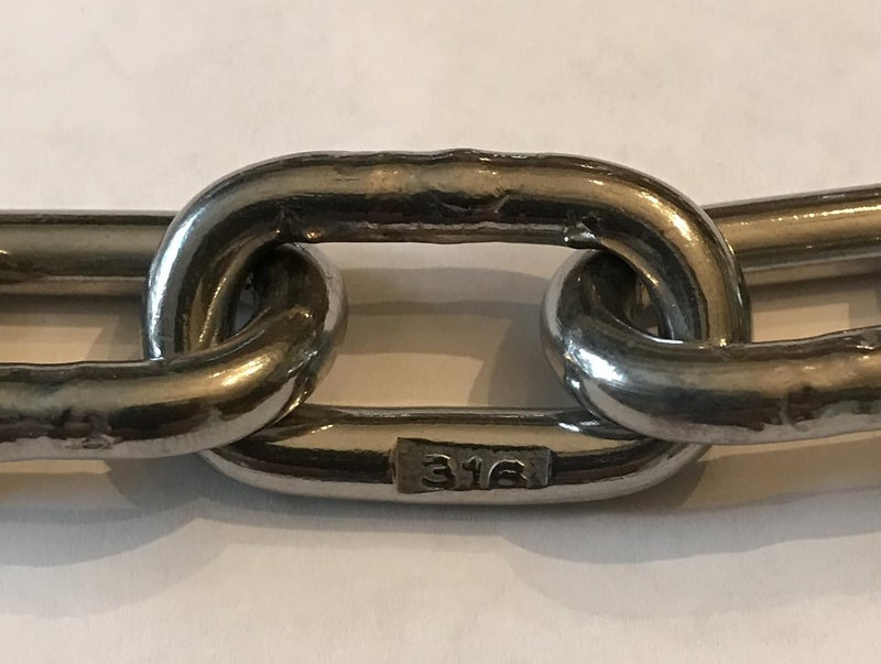 US Stainless 1/4" by 4 Foot Stainless Steel 316 Anchor Chain 1/4" or 6mm by 4' Long Shackles - Boat - Image 5
