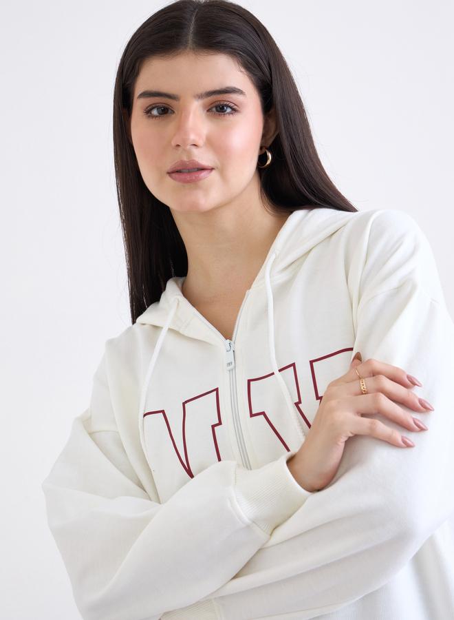 Styli Off-White Longline Oversized Hoodie - Image 4
