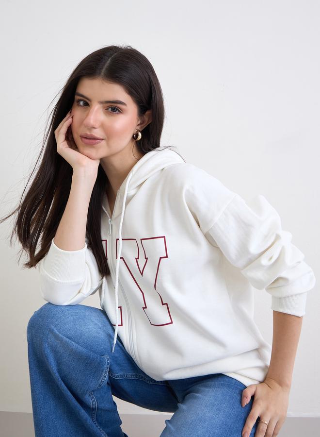 Styli Off-White Longline Oversized Hoodie - Image 1