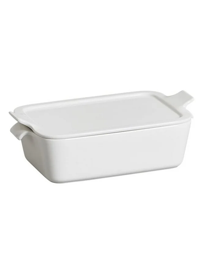 Onemore High Quality Rectangular Roaster with Lid White 27.5cm S1990-11
