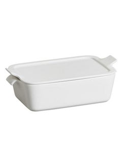 Onemore High Quality Rectangular Roaster with Lid White 27.5cm S1990-11  - Image 1