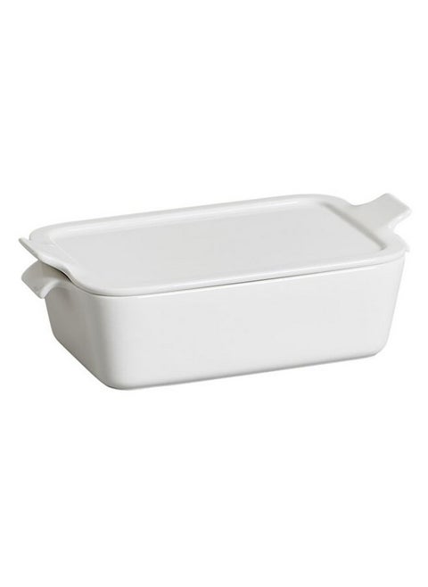 High Quality Rectangular Roaster with Lid White 27.5cm S1990-11