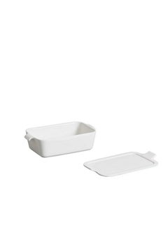 Onemore High Quality Rectangular Roaster with Lid White 27.5cm S1990-11  - Image 2