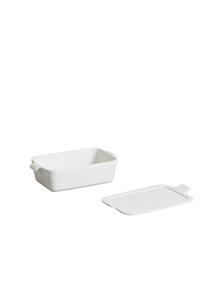 Onemore High Quality Rectangular Roaster with Lid White 27.5cm S1990-11  - Image 2