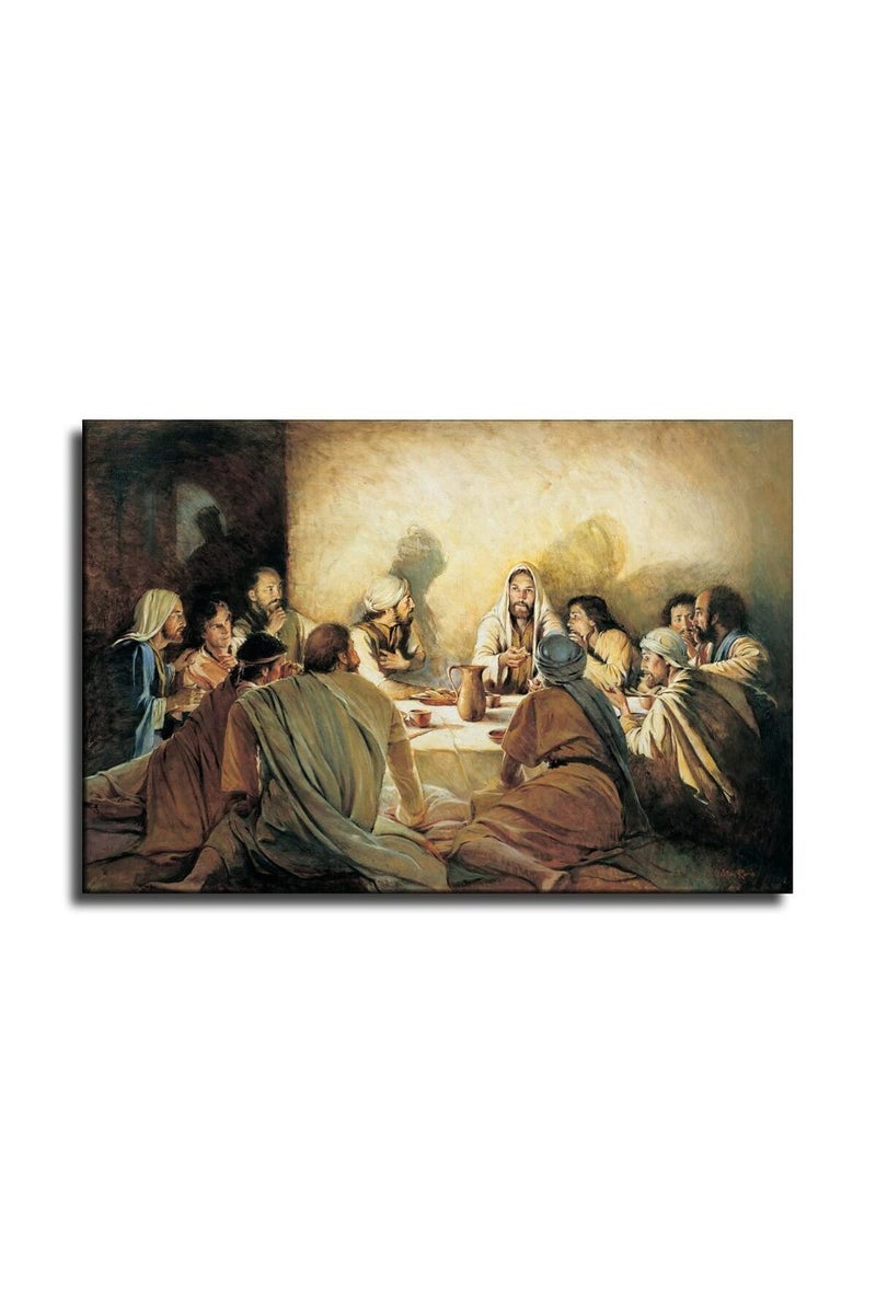 FireDeer Catholic Jesus Poster Print On Canvas Painting Christian God Pictures for Living Room No Frame (The Last Supper Baptism Holy Communion And Priest,16x24inch) - Image 1