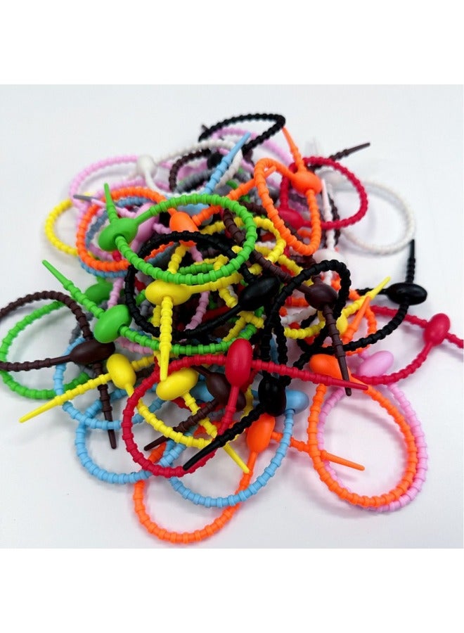 Loquat 215mm Tadpole Self-locking Charging Cable Tie Storage With DIY Keychain Jewelry Blind Box Trendy Pendant-Color:Mixed Color 15cm - Image 5