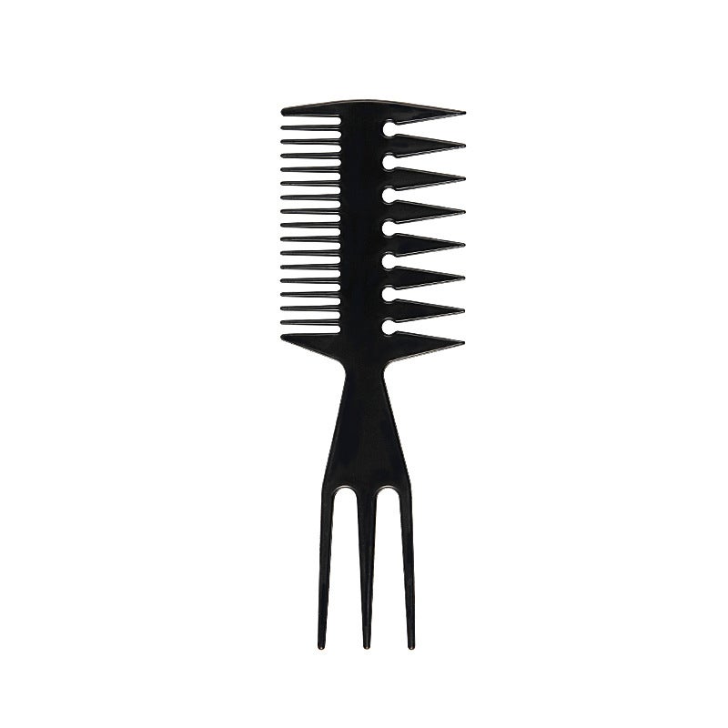 Generic Mens Retro Big Curved Fluffy Back Big Teeth Spareribs Aircraft Comb Gel Cream Barber Shop Special Style Oil Hair Comb Black 