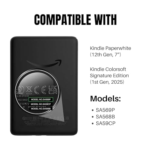 MOCA Case for Kindle Paperwhite 12th Gen 7" (2024) & Kindle Colorsoft 7" (2025), Slim PU Leather Cover with Auto Wake/Sleep, Magnetic Closure, Lightweight (Be You) - Image 5