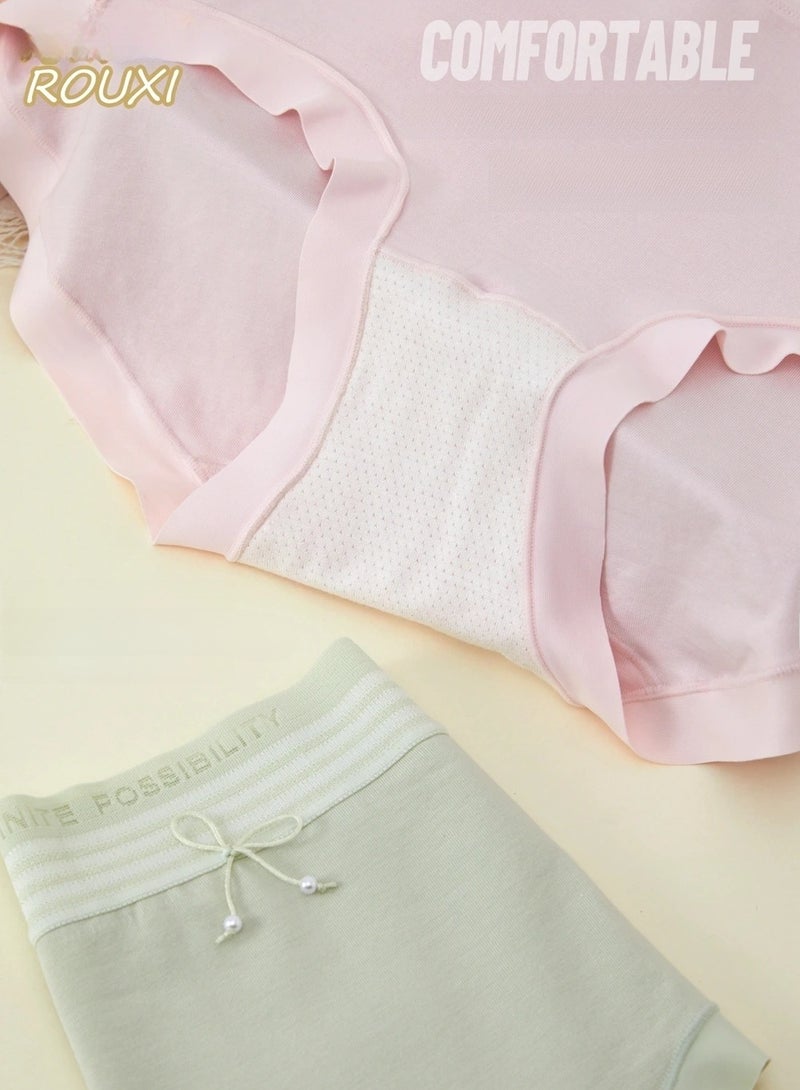 sheBloom SHEBloom 3-Piece Cotton Bikini Breathable Panties Low Waist Fashionable Ladies Charming Thick Bottom - Image 4