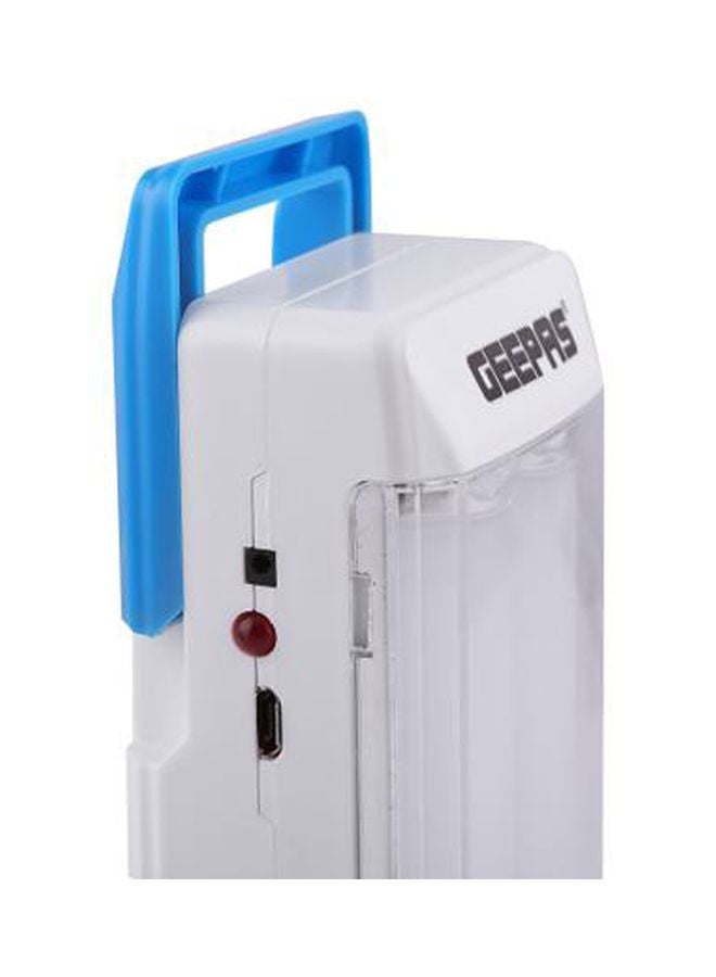 GEEPAS Rechargeable Emergency Lantern, 4hr Duration| 18 Pcs SMD High Power LED | Rechargeable Battery, Portable Handle, 4 Hours Working, Anti Glare Bright Light| Ideal for Trekking, Hiking & More White/Blue - Image 5