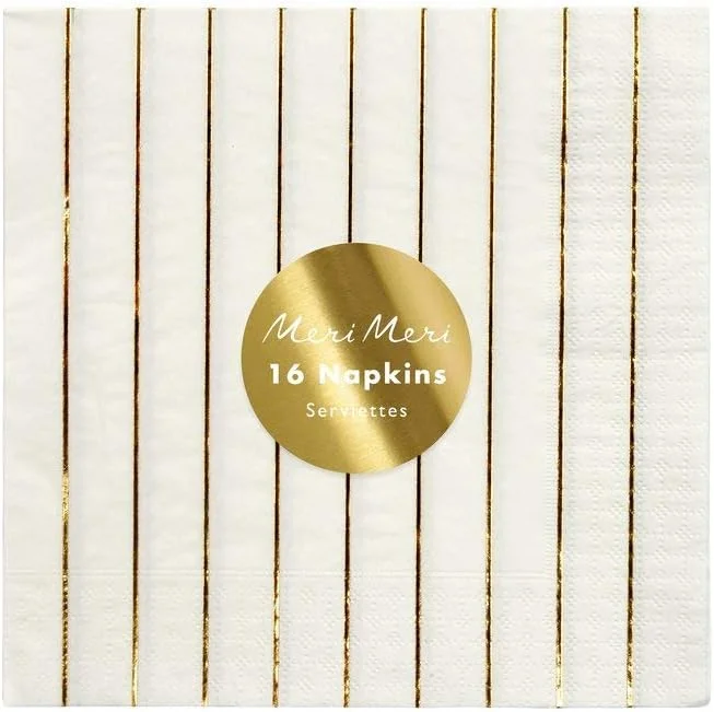 ميري ميري مناديل كبيرة مخططة بالذهب