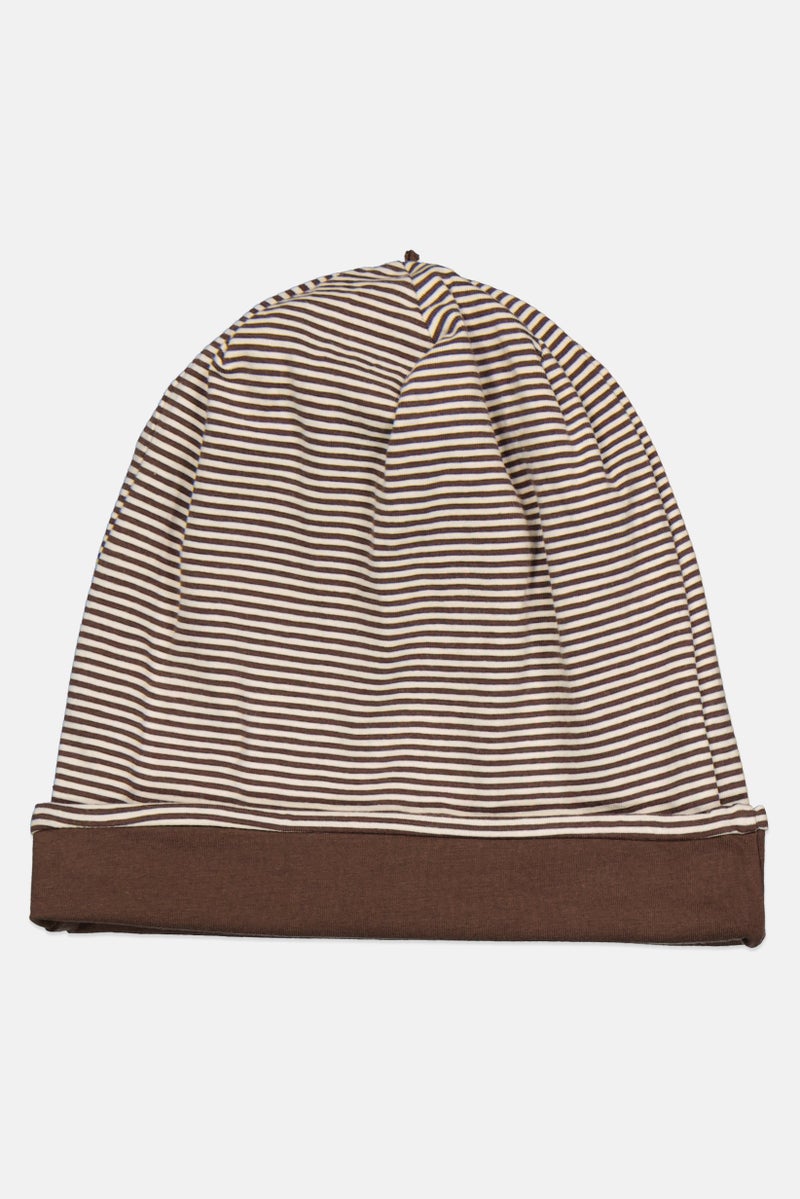 Tchibo Kids Boy Reversible Beanie Hat, Brown  - Image 2