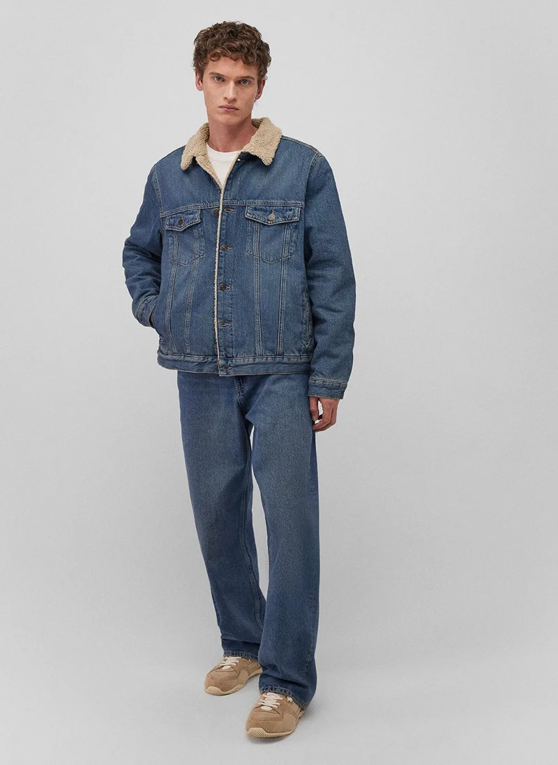 MAVI ZANDER Indigo Sherpa Classic Denim