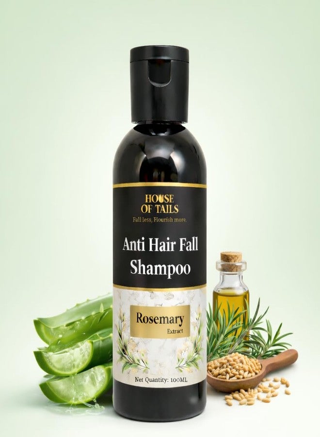 House Of Tails Rosemary Anti Hair Fall Shampoo Hair Fall Control Shampoo for Men and Women Increase Speed of Hair Growth Strengthens Roots Nourishes Scalp Gentle Daily Use Formula 100 ml - Image 1