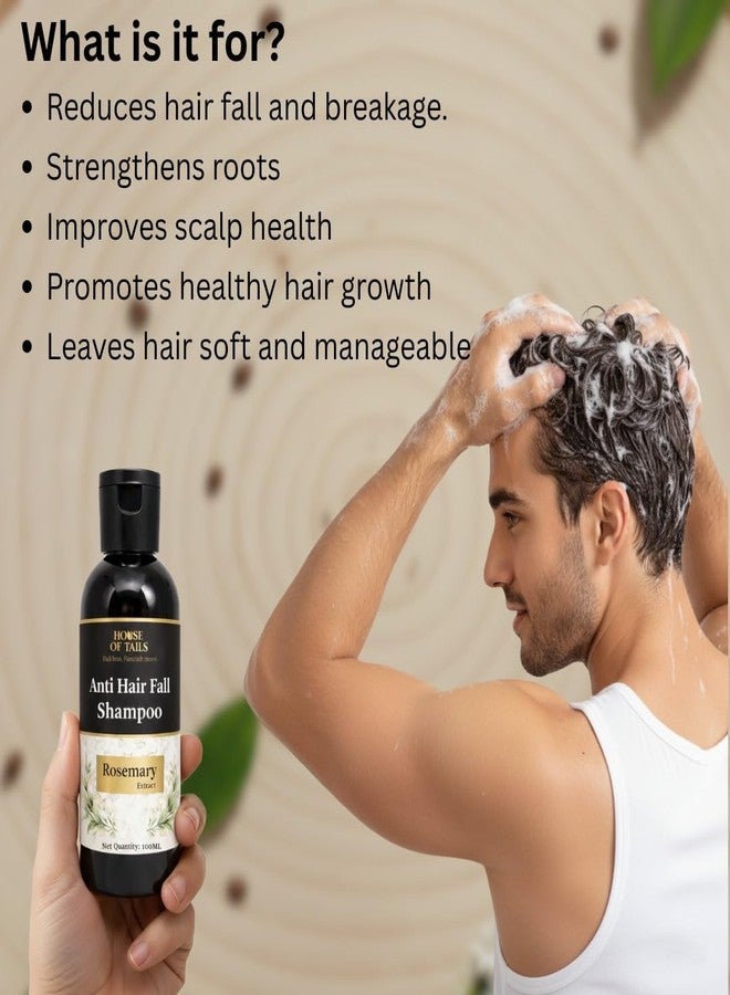House Of Tails Rosemary Anti Hair Fall Shampoo Hair Fall Control Shampoo for Men and Women Increase Speed of Hair Growth Strengthens Roots Nourishes Scalp Gentle Daily Use Formula 100 ml - Image 4