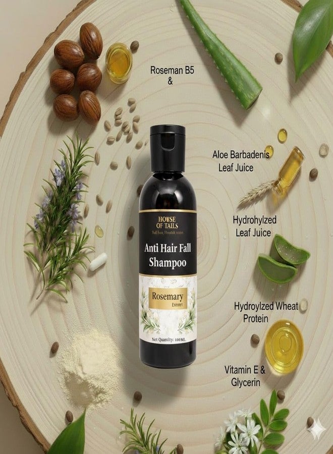 House Of Tails Rosemary Anti Hair Fall Shampoo Hair Fall Control Shampoo for Men and Women Increase Speed of Hair Growth Strengthens Roots Nourishes Scalp Gentle Daily Use Formula 100 ml - Image 3