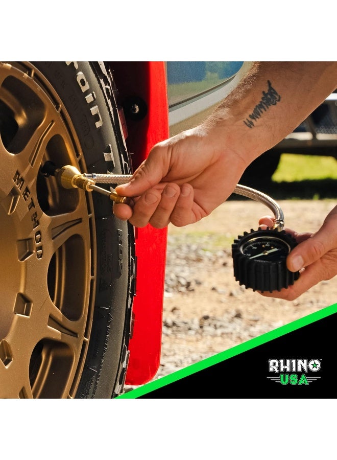 Rhino USA Rapid Tire Deflators With Gauge (0-60Psi) Automatic And Adjustable Tire Air Down Tool - Image 5