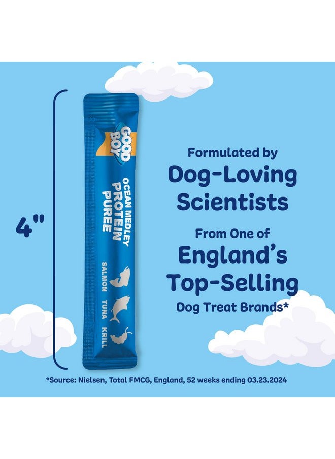 GOOD BOY Ocean Medley Protein Purees Dog Food Mixers for All Adult Dogs, 10 Count, Easy Single-Serve Triple Flavor Topper Treats with Salmon, Tuna and Krill - pzsku/Z1335FBC30715A712705CZ/45/_/1737031421/0d3109b2-4911-4927-843f-45d37a7db92e