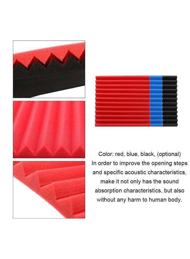 PEI  AN 12-Piece Recording Studio Soundproof Wedge Foam Black 35centimeter  - Image 3