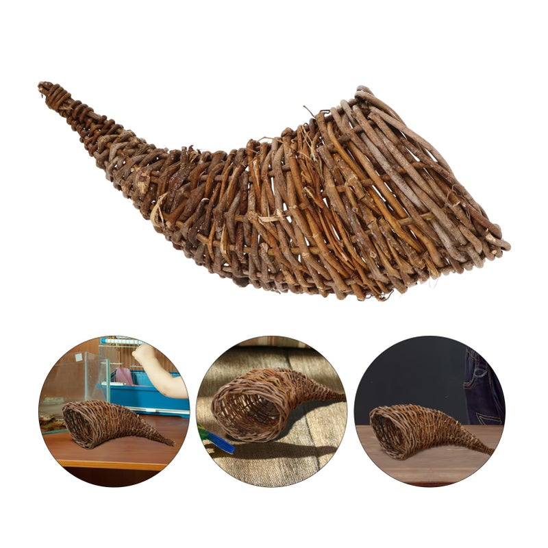 Rustic Rattan Storage Basket 12 2X5 7X10 62 Inches For Home Organization Sundries Bread Fruit - Image 4