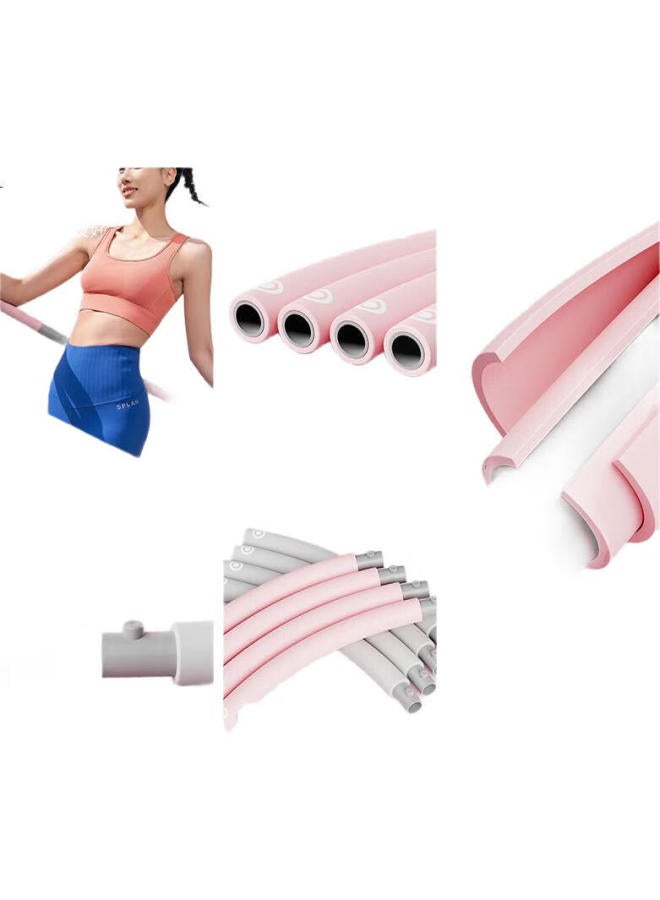 MIKE Mijie Detachable Hula Hoop For Adults, Waist Shaping, Aerobic Exercise, Buttocks Lifting, Abdominal Compression, Fitness Equipment For Men And Women, Monet Pink/2 Lbs - Image 2
