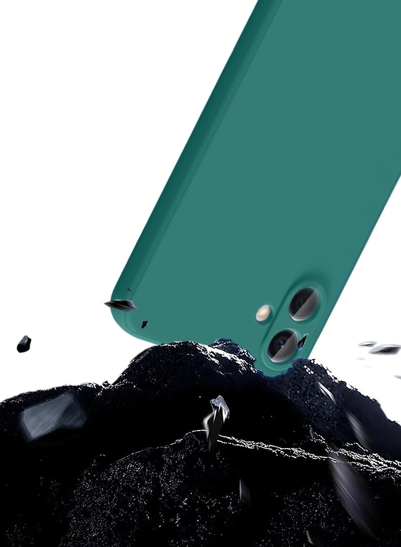 CATANES 3Packs Liquid Silicone Case for Samsung Galaxy A05 Protective Phone Case with Soft Anti-Scratch Microfiber Lining Utra Slim Drop Protection Phone Cover with Two 3D Screen Protectors - Green - Image 4